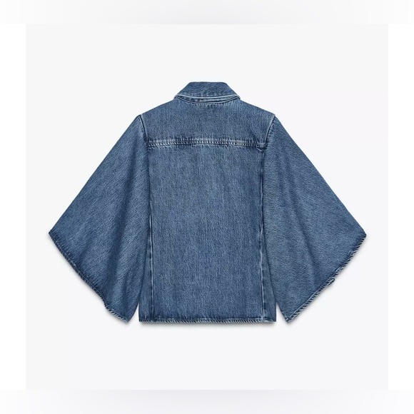 Stylish Denim Kimono Shirt - Picture 8 of 10